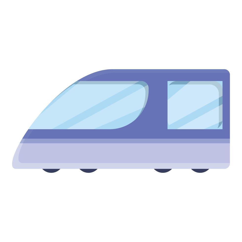 icône de voiture de métro bleu, style cartoon vecteur