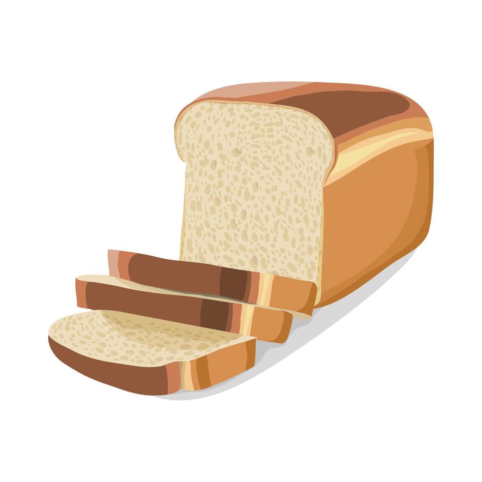 icône de pain en tranches de blé, style cartoon vecteur