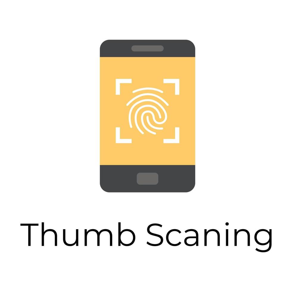 numérisation d'empreintes digitales à la mode vecteur