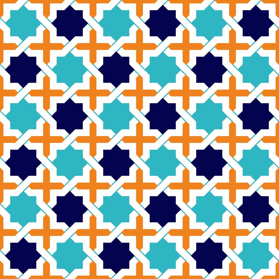 étoiles de motif islamique vecteur