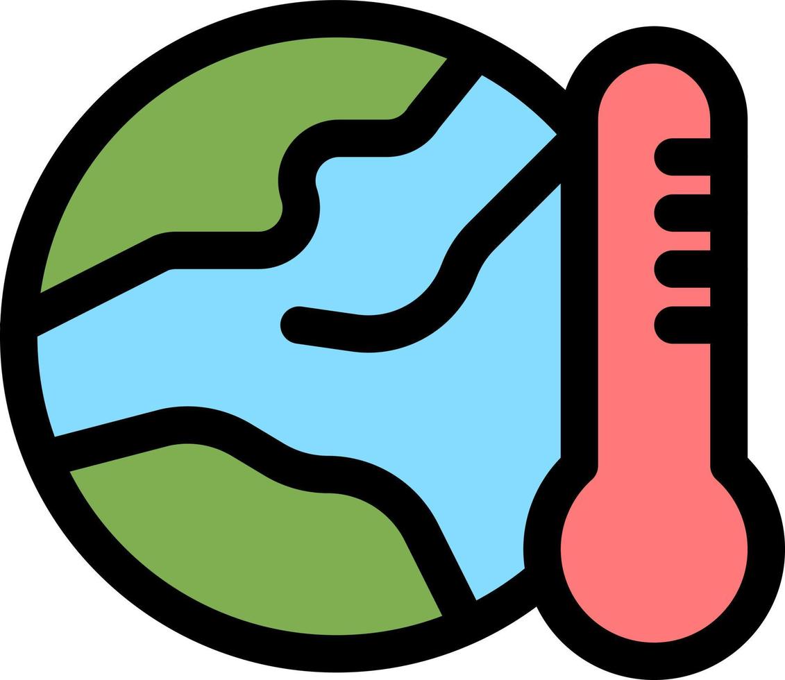 environnement terrestre température chaude mondiale icône de couleur plate modèle de bannière d'icône vectorielle vecteur