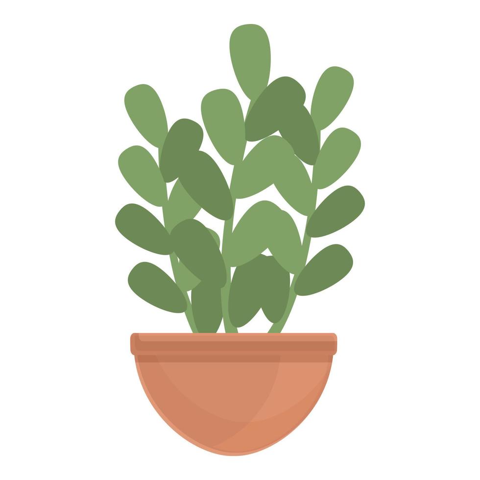 icône de pot de plante de tige, style cartoon vecteur