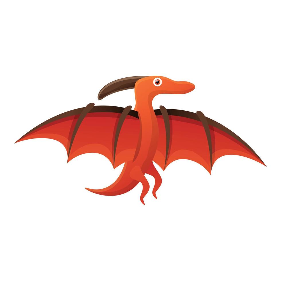 icône de ptérodactyle, style cartoon vecteur