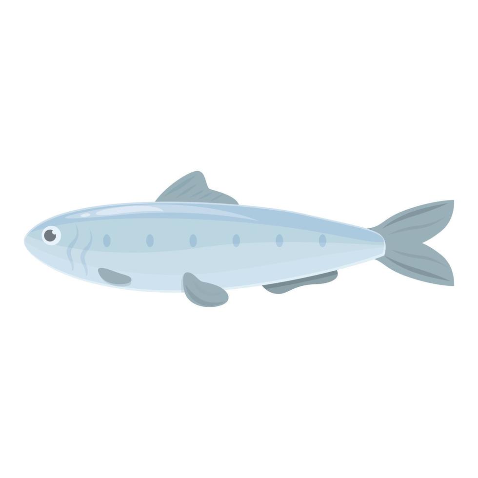 conserver le vecteur de dessin animé d'icône de sardine. la nourriture pour poissons