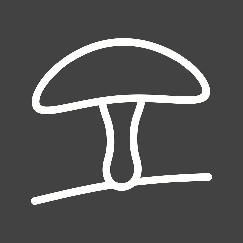 icône inversée de la ligne de champignons vecteur