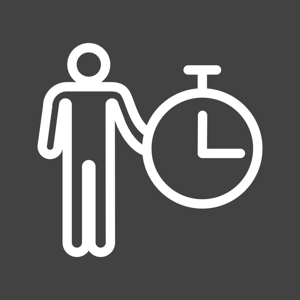 icône inversée de la ligne de gestion du temps vecteur