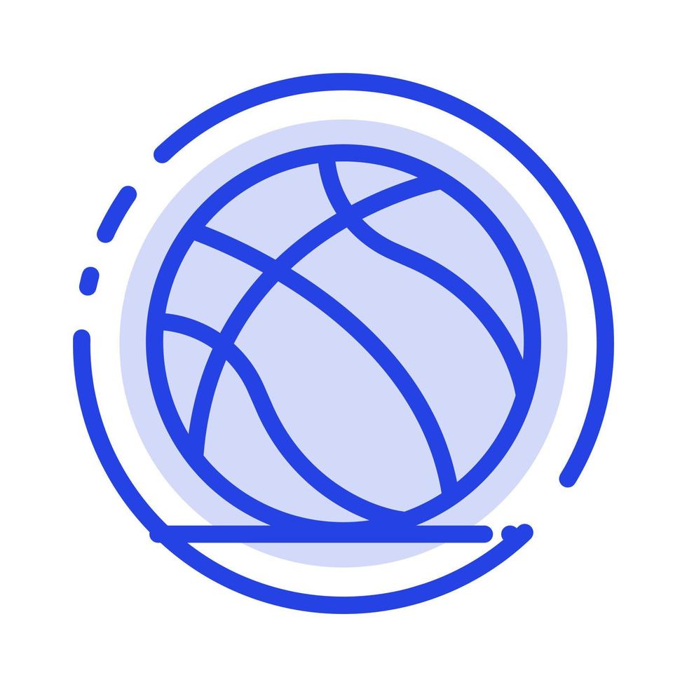ballon de football américain usa icône de ligne en pointillé bleu vecteur