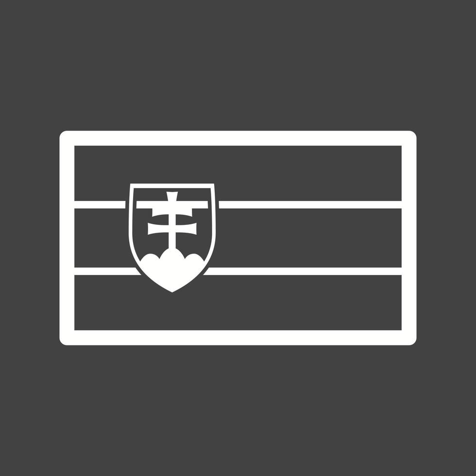 icône inversée de la ligne slovaquie vecteur