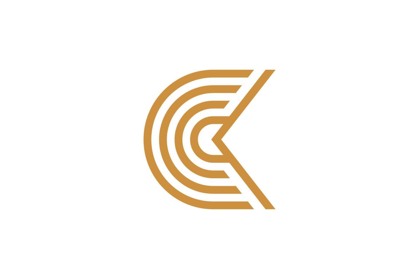 la lettre c logo monoline vecteur