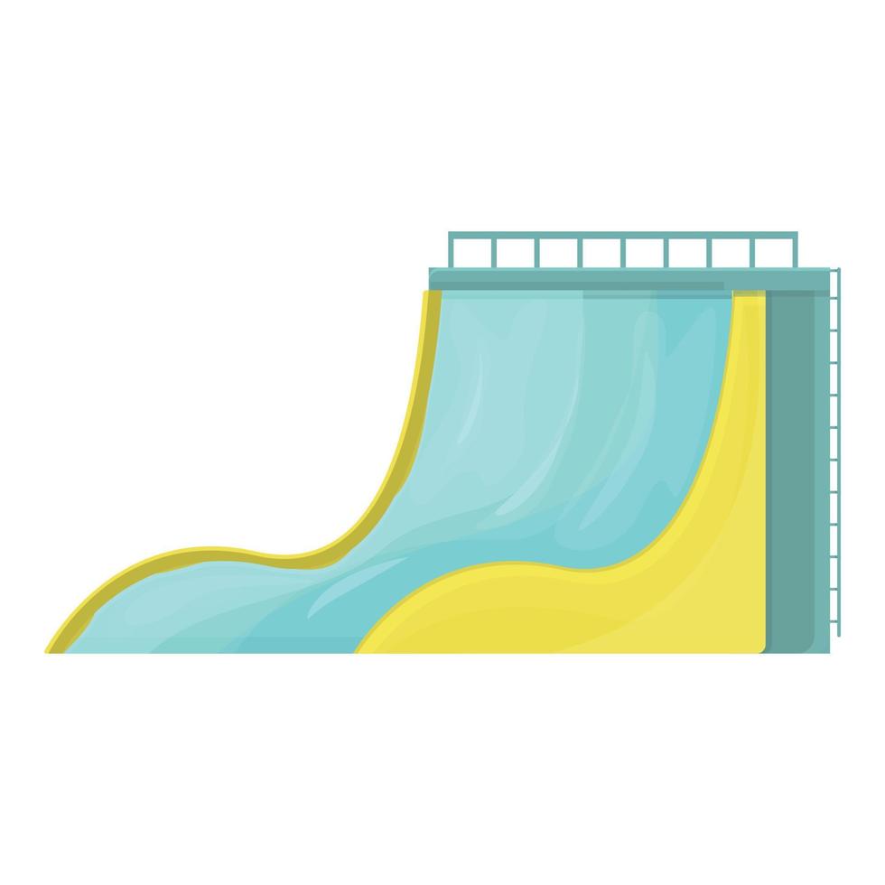 icône de toboggan de parc aquatique, style cartoon vecteur
