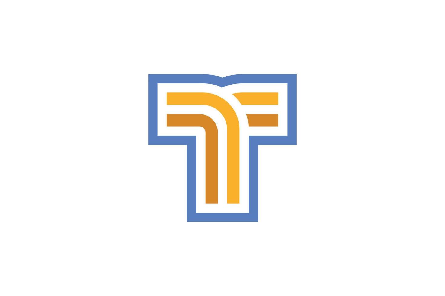 logo lettre t design plat vecteur