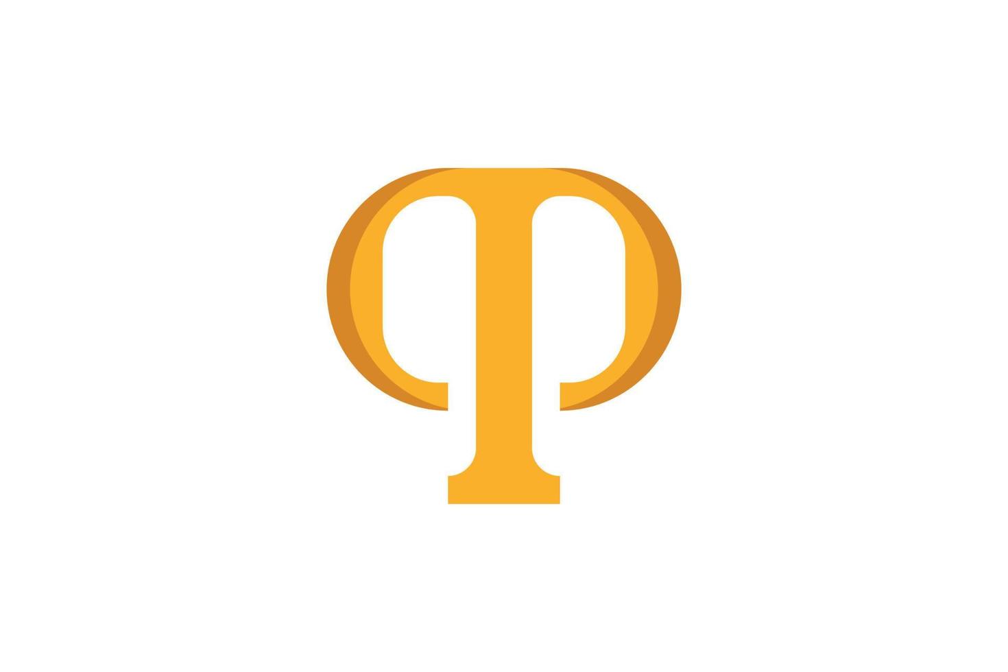 lettre p logo moderne vecteur