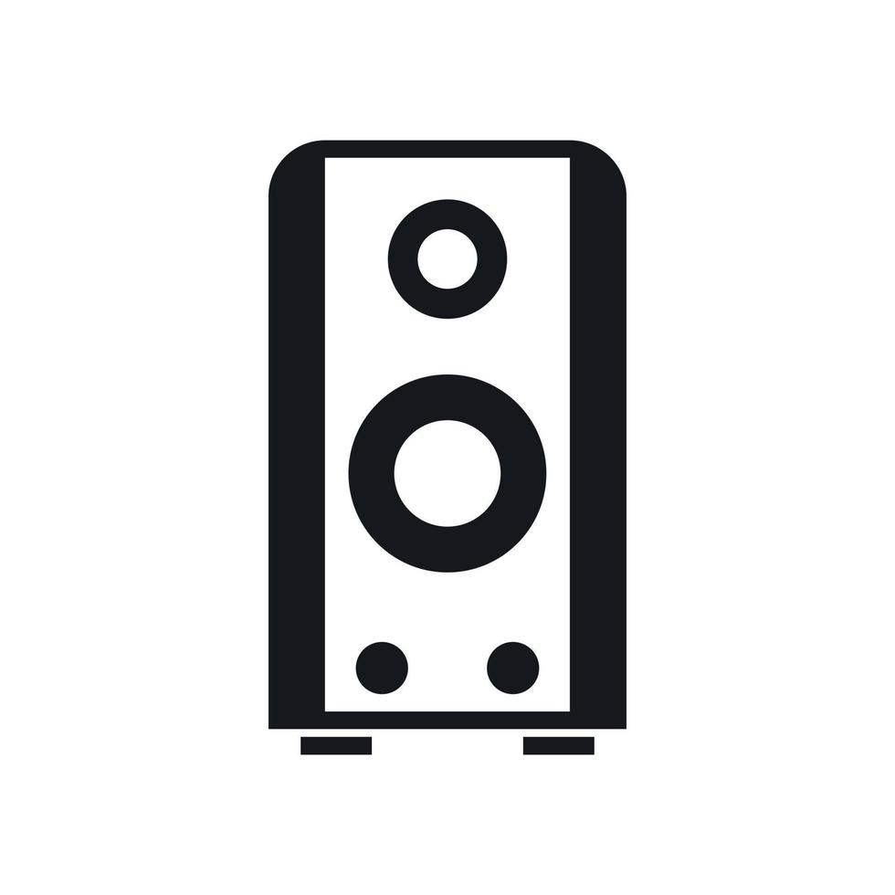 icône de haut-parleur noir, style simple vecteur