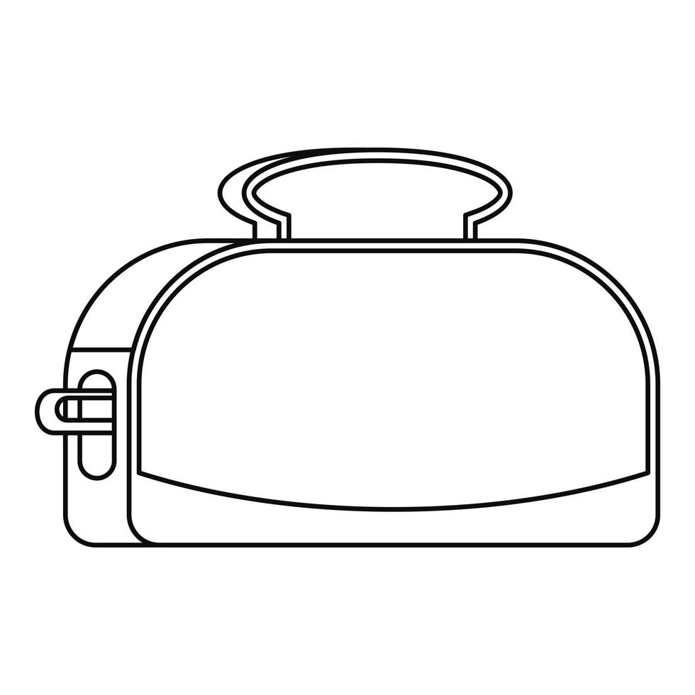 icône de grille-pain en métal, style de contour vecteur