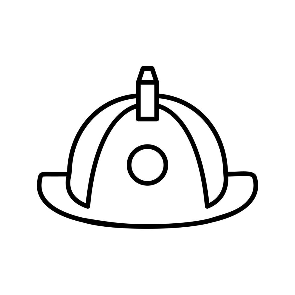 icône de vecteur de chapeau de pompier unique