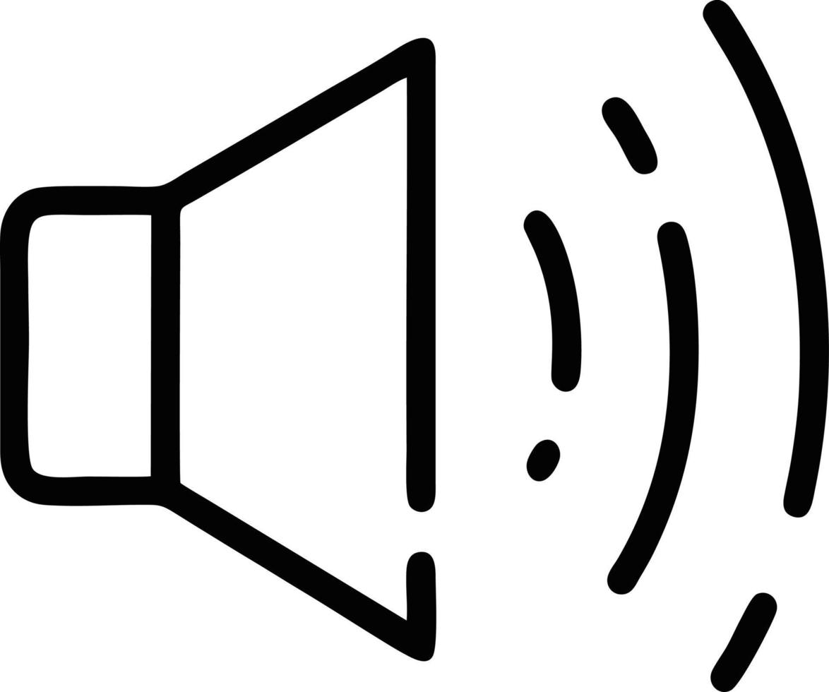 symbole d'icône de son de haut-parleur sur fond blanc vecteur