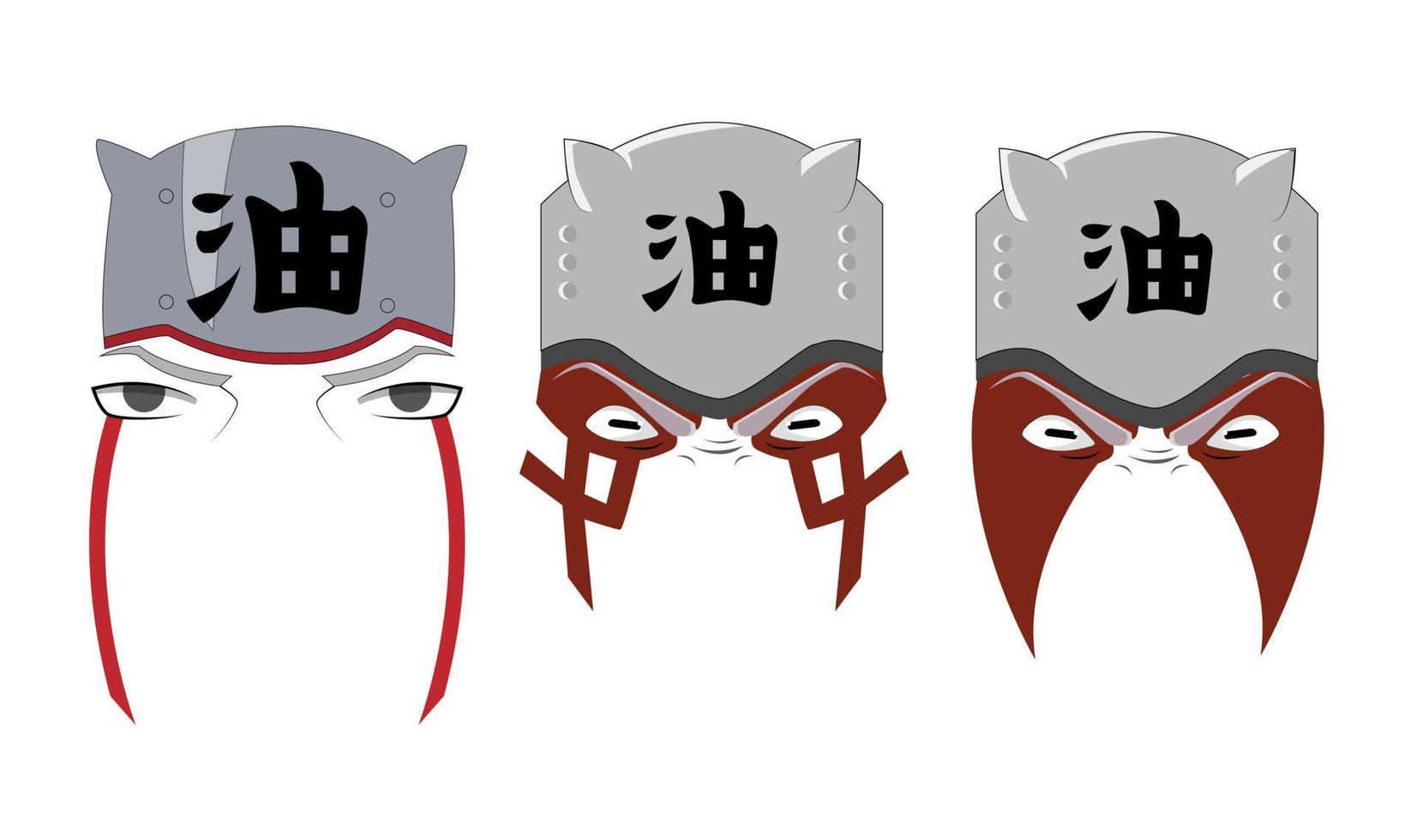 illustration graphique vectoriel de la transformation des yeux jiraiya du mode normal au mode sage