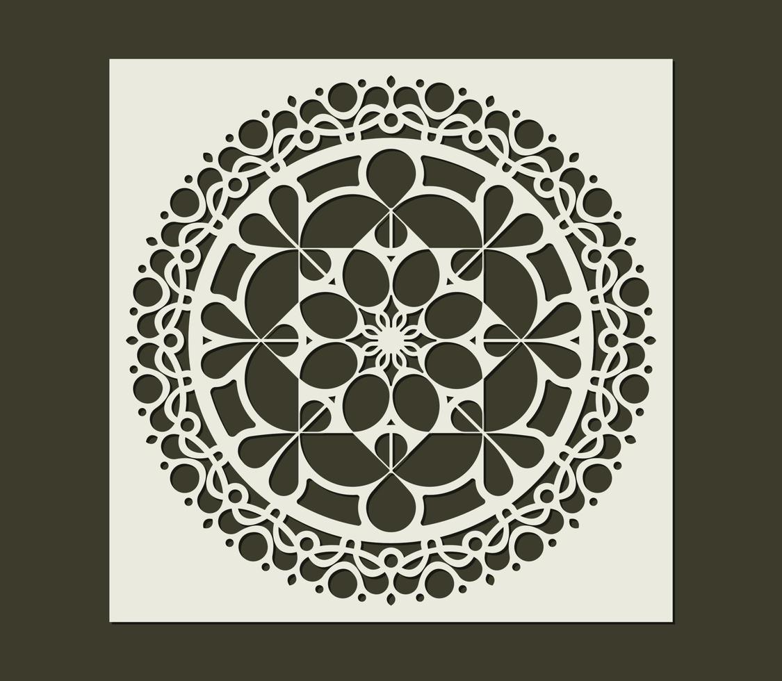 bordure de cercle ligne de coupe de papier décoratif vecteur