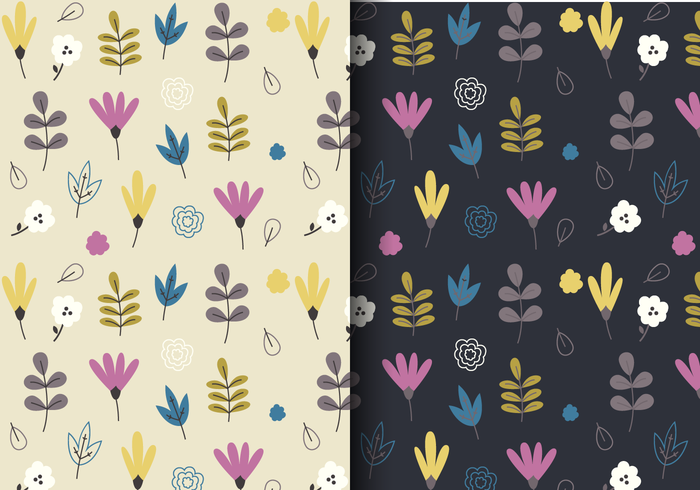 Motif floral vintage gratuit vecteur