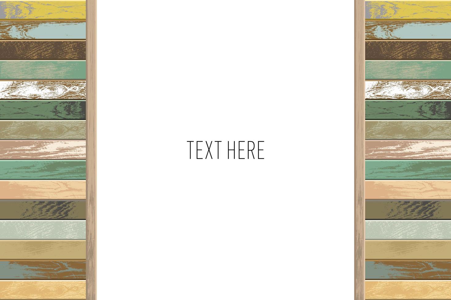 Cadre de planche de bois délavé avec espace copie vecteur