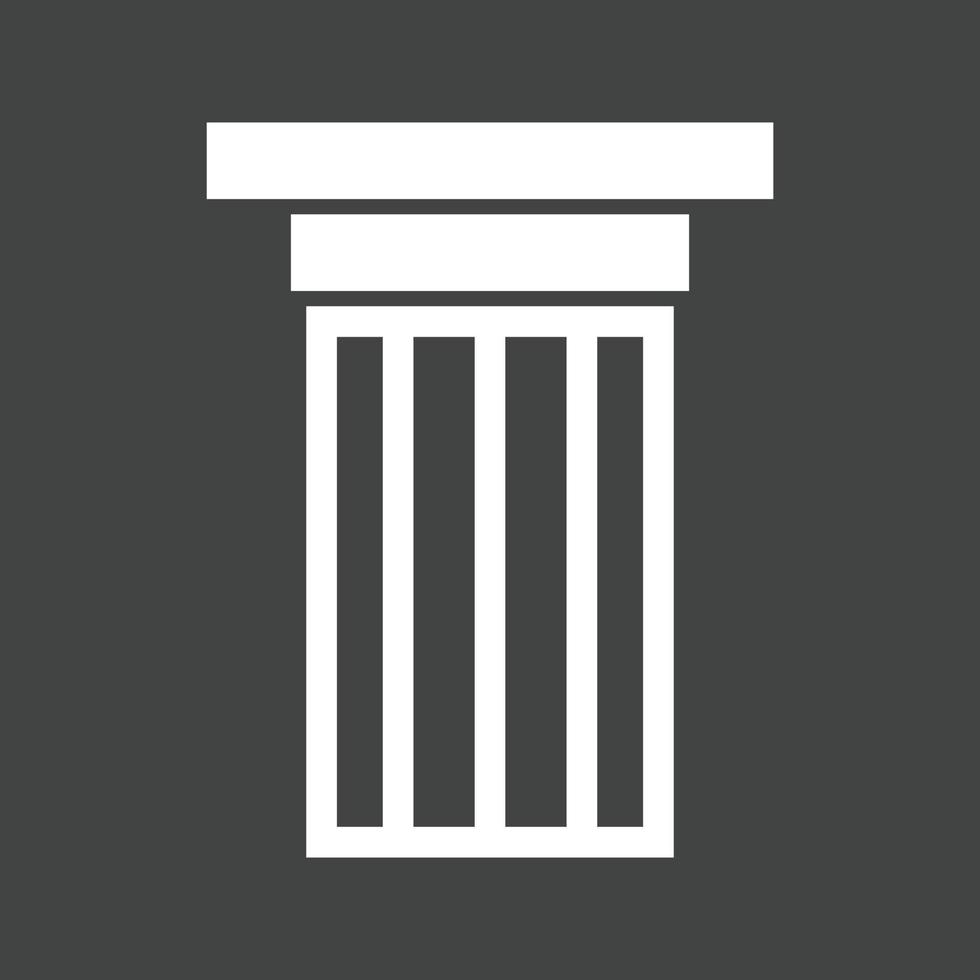 icône inversée de glyphe de colonne vecteur
