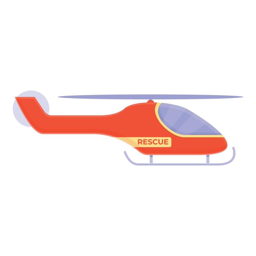 aidez l'icône de l'hélicoptère de sauvetage, style cartoon vecteur