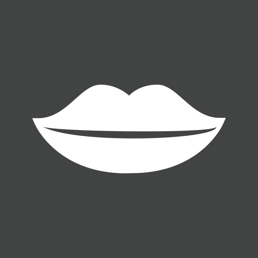 icône inversée de glyphe de lèvres vecteur