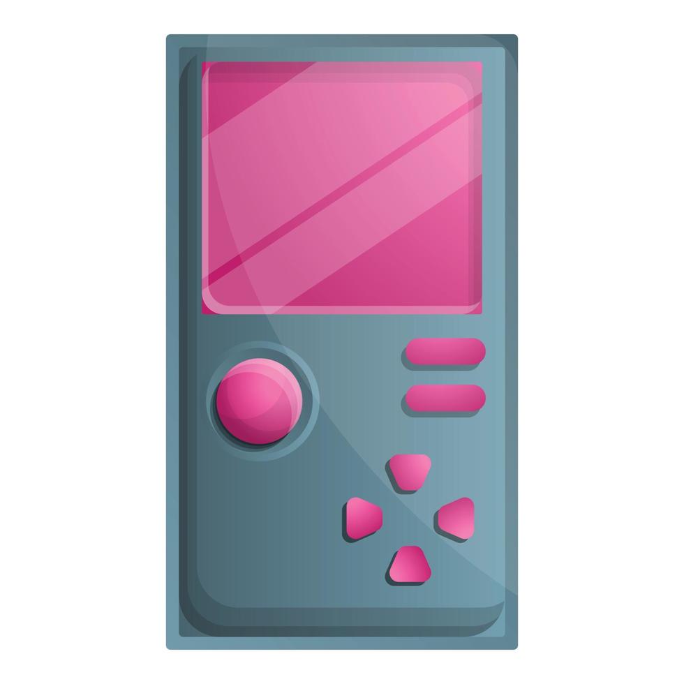 icône de périphérique portable de jeu vidéo, style cartoon vecteur