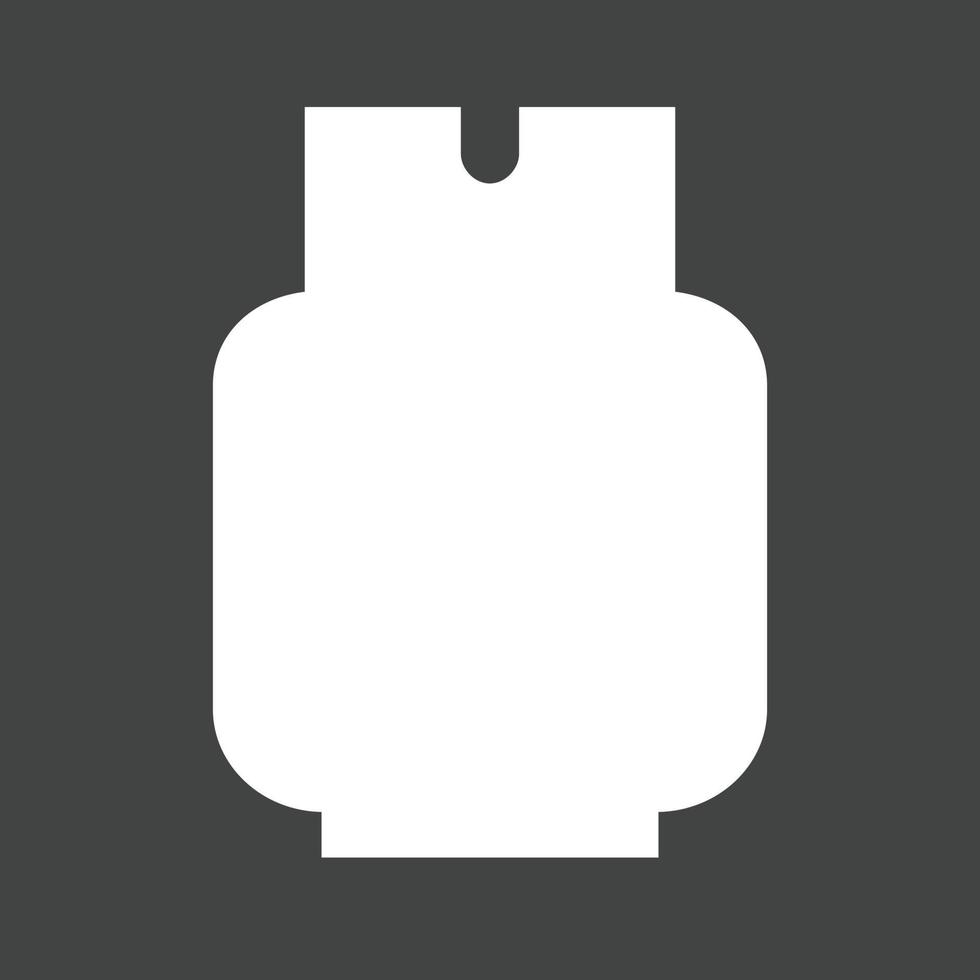 icône inversée de glyphe de bouteille de gaz vecteur