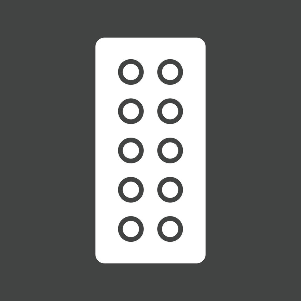 icône inversée de glyphe de comprimés vecteur