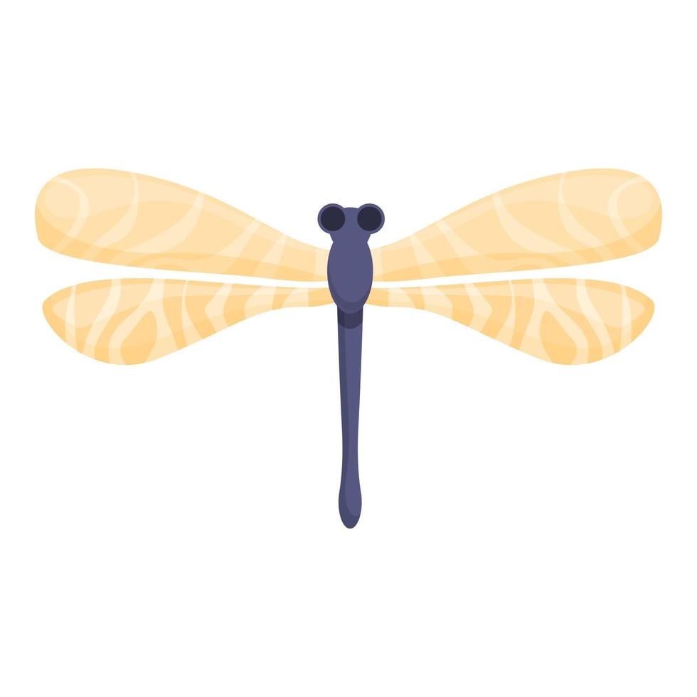 vecteur de dessin animé drôle d'icône de libellule. aile insecte
