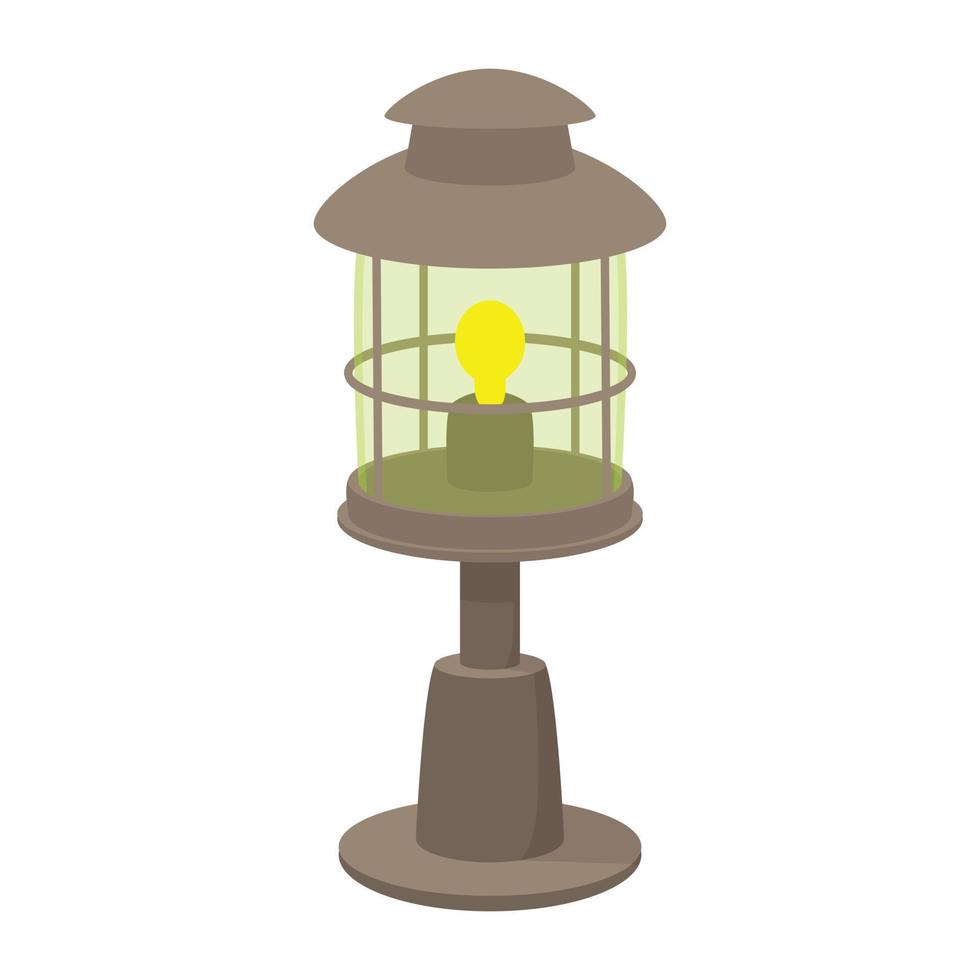 icône de dessin animé de lampe vecteur