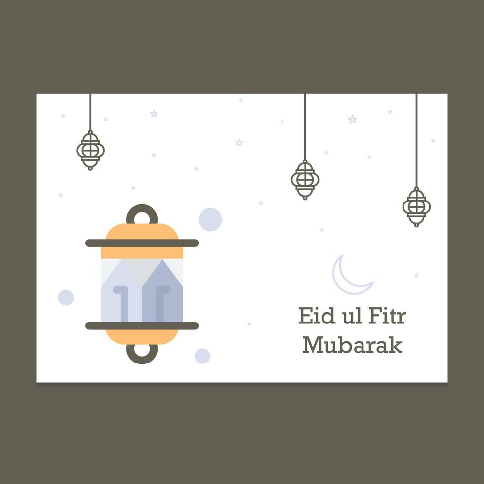 illustration de carte de voeux eid mubarak vecteur