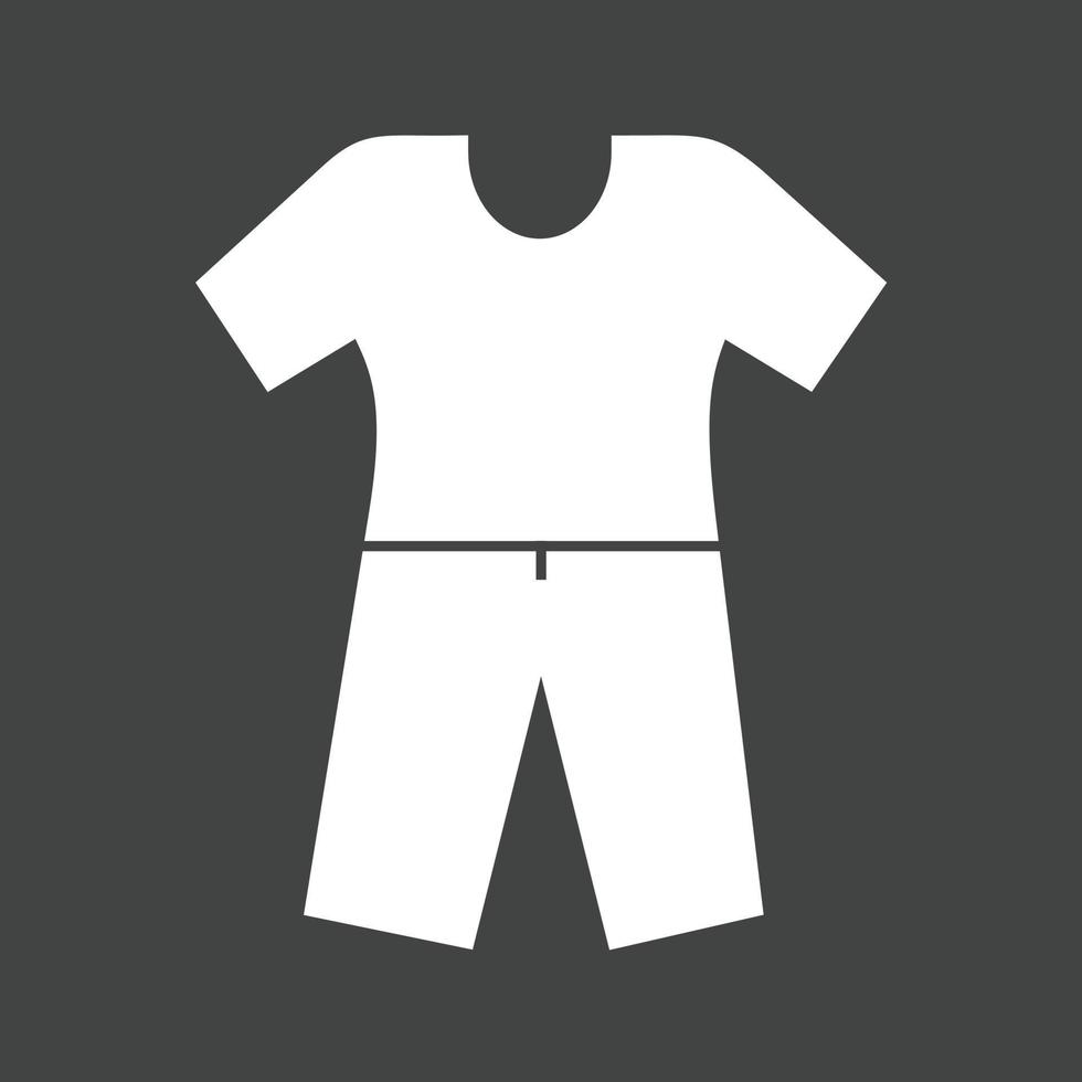 icône inversée de glyphe de costume de pyjama vecteur