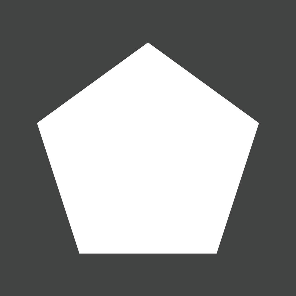 icône inversée du glyphe du pentagone vecteur