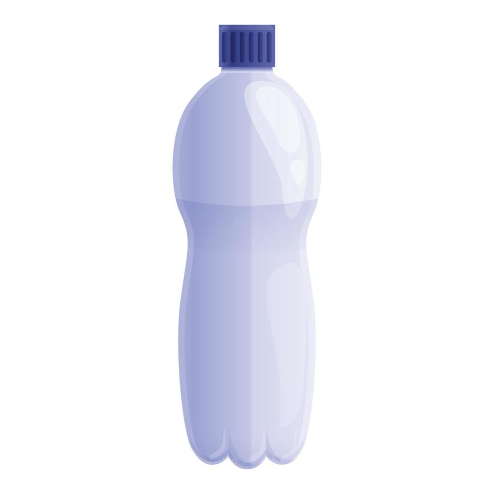 icône de bouteille en plastique, style cartoon vecteur