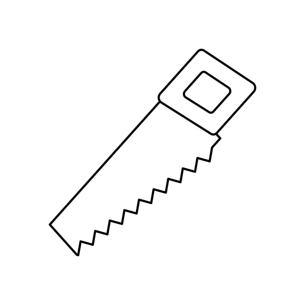 icône de ligne de scie à main vecteur