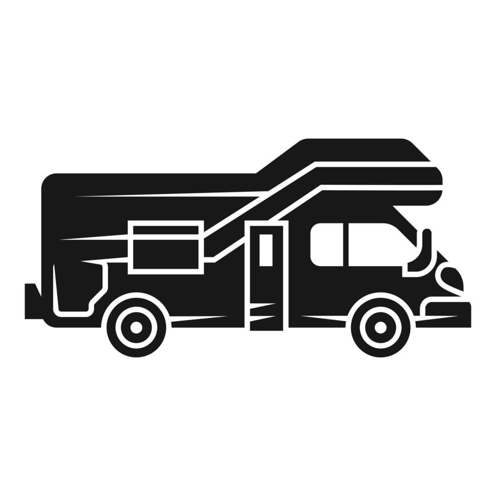 icône de camping-car moderne, style simple vecteur