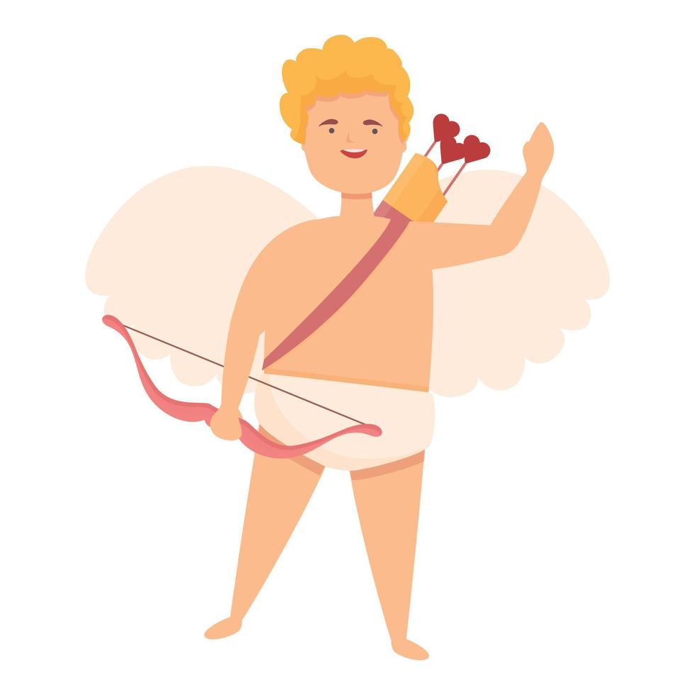 vecteur de dessin animé d'icône d'aile de cupidon. ange de l'amour