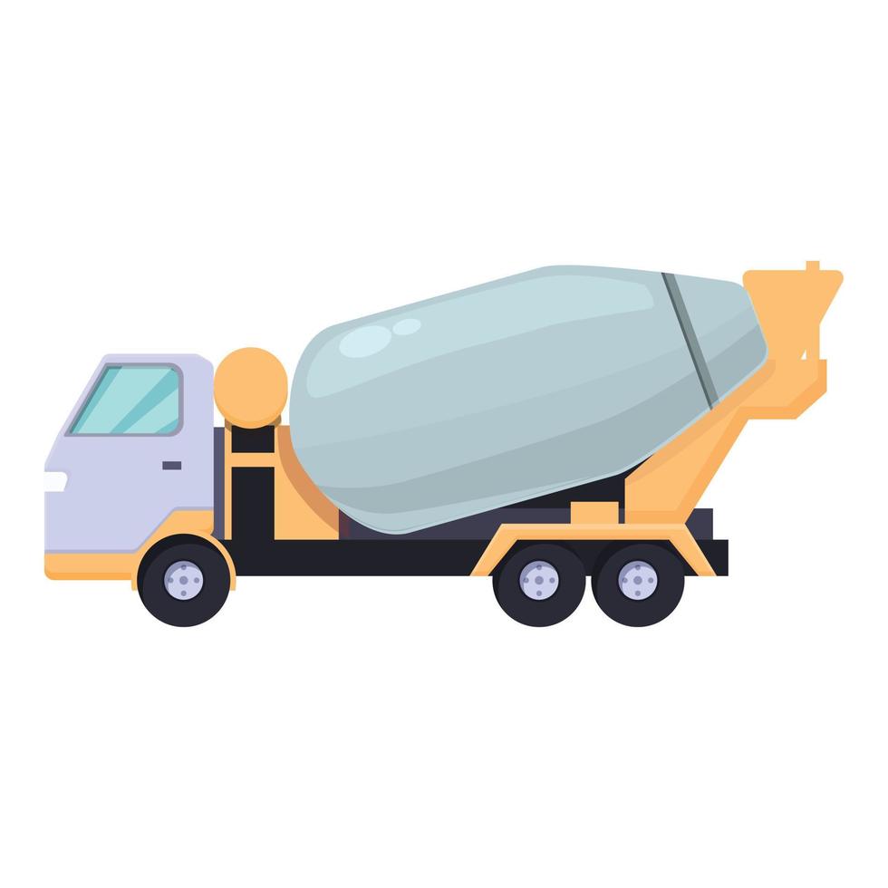 vecteur de dessin animé icône bétonnière. camion de ciment