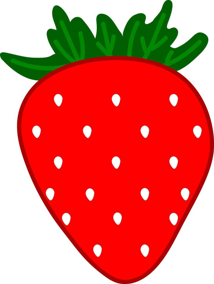 fraise de dessin de style dessiné à la main vecteur