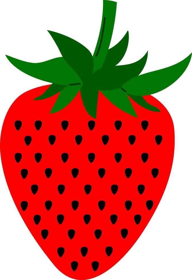 fraise de dessin de style dessiné à la main vecteur