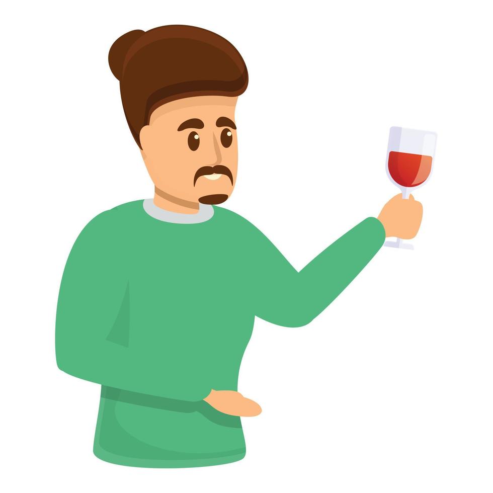 icône de sommelier de vin, style cartoon vecteur