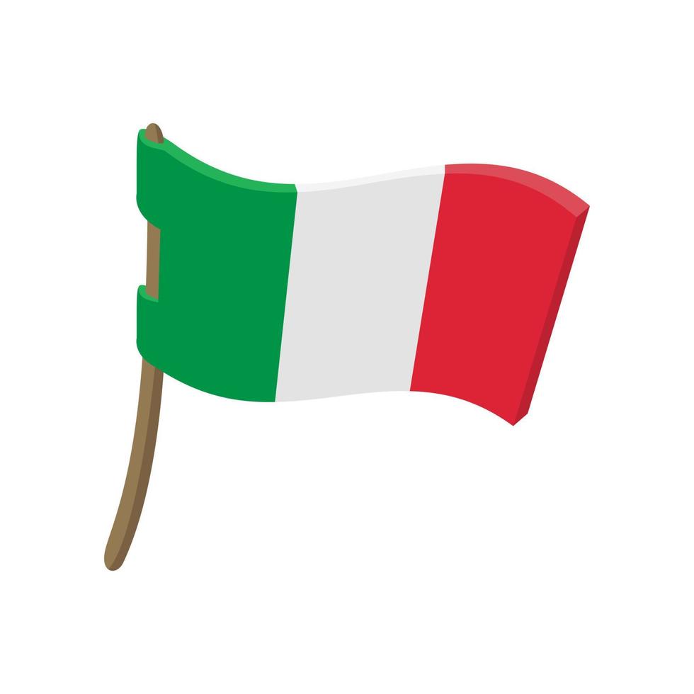 drapeau italien, style cartoon vecteur