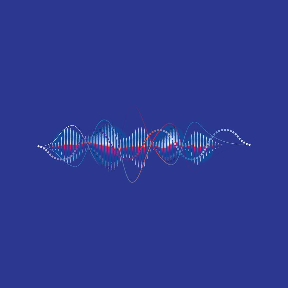 illustration vectorielle des ondes sonores vecteur