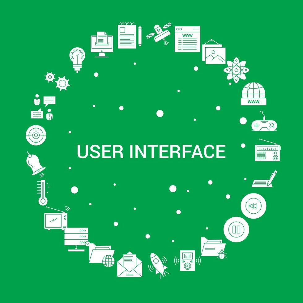 jeu d'icônes d'interface utilisateur modèle de vecteur infographique