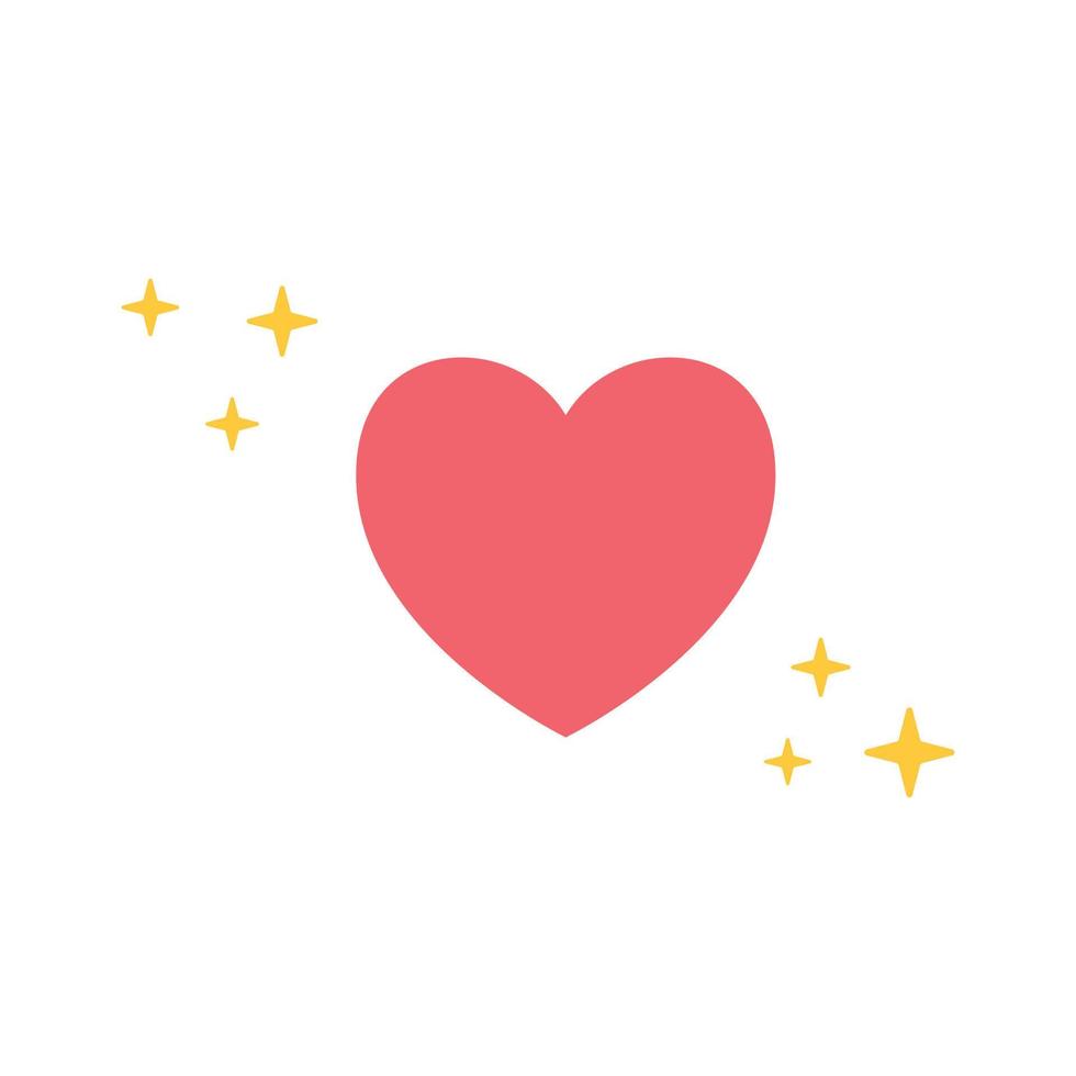 icône de coeur avec des paillettes. illustration vectorielle dans un style plat. coeur brillant. vecteur