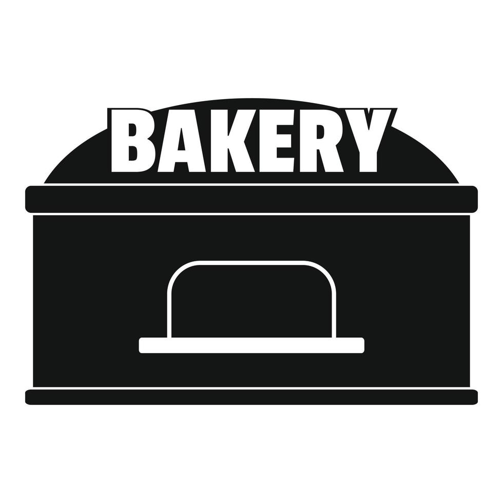 icône de commerce de boulangerie, style simple. vecteur