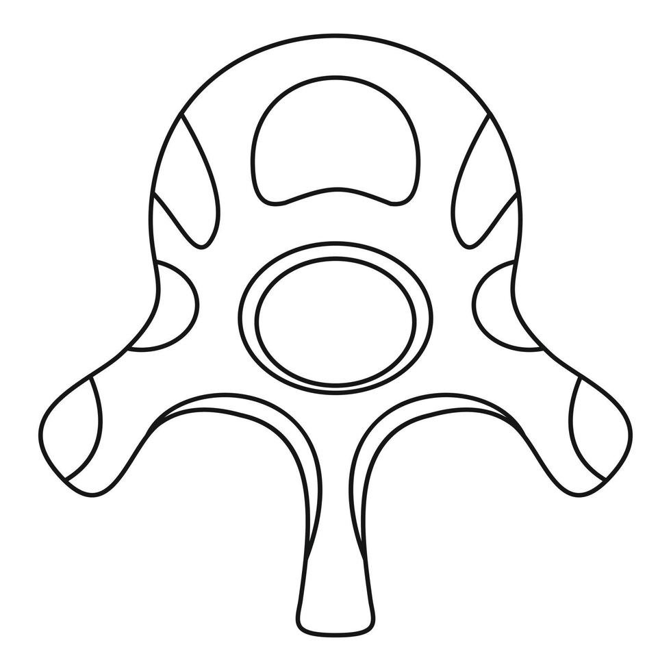 icône de disque vertébral, style de contour vecteur