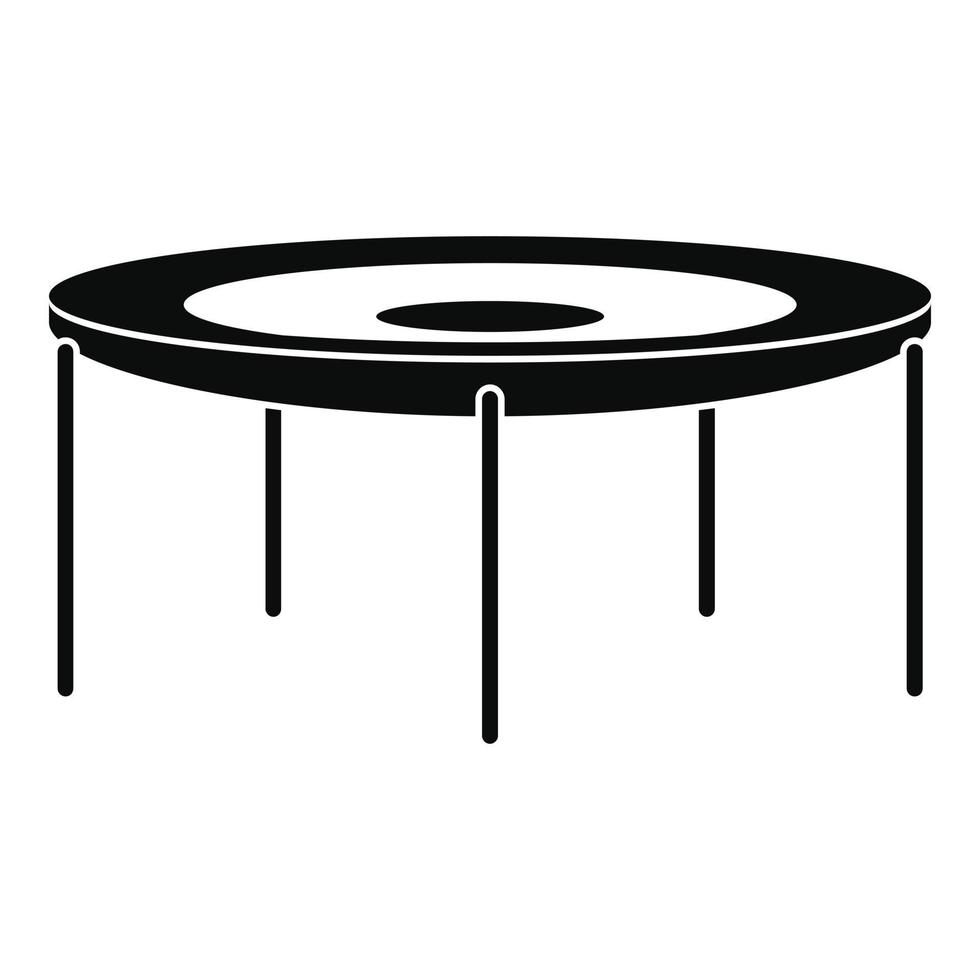 icône ronde de trampoline, style simple vecteur